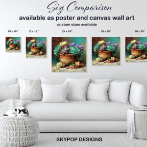 Succulent Garden Pot Art