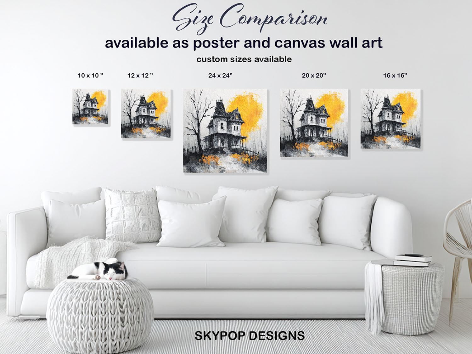 7.jpg Haunted House Moonscape Art