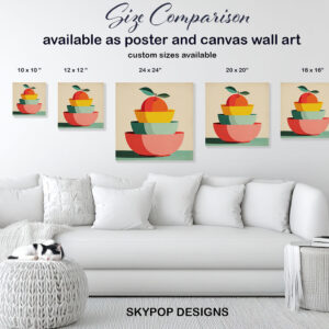 Stacked Bowls Fruit Art