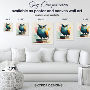 Owl Reading Wisdom Art