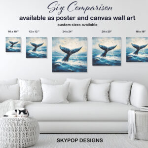 Whale Tail Splash Art