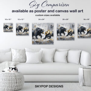 Bull and Bear Fight Art