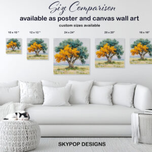 Golden Fall Tree Art