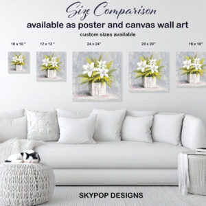 White Lily Arrangement Art