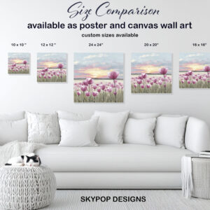 Pink Poppy Field Art