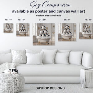 Penguin Bubble Bath Art