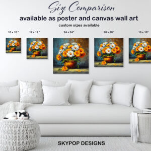 Vibrant Daisy Bouquet Art