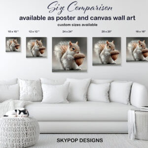 Squirrel with Acorn Art