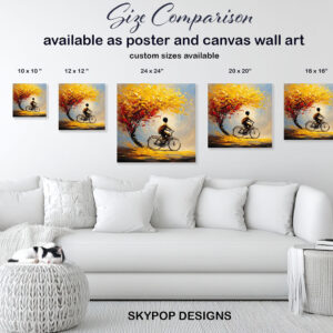 Autumn Bicycle Ride Art