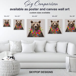 Bear With Flowers Art