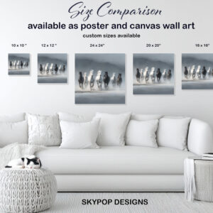 Horse Herd Gallop Art