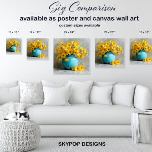 Yellow Daisy Pot Art