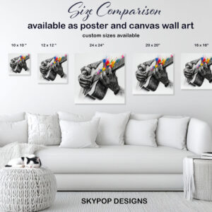 Guitar Riff Splatter Art