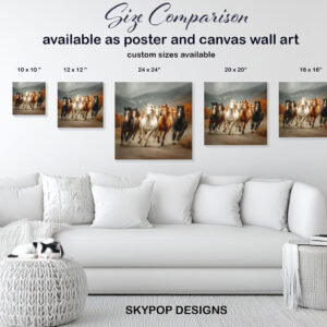 Horse Herd Gallop Art