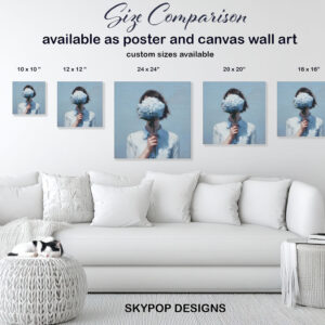 Woman Holding Hydrangea Art