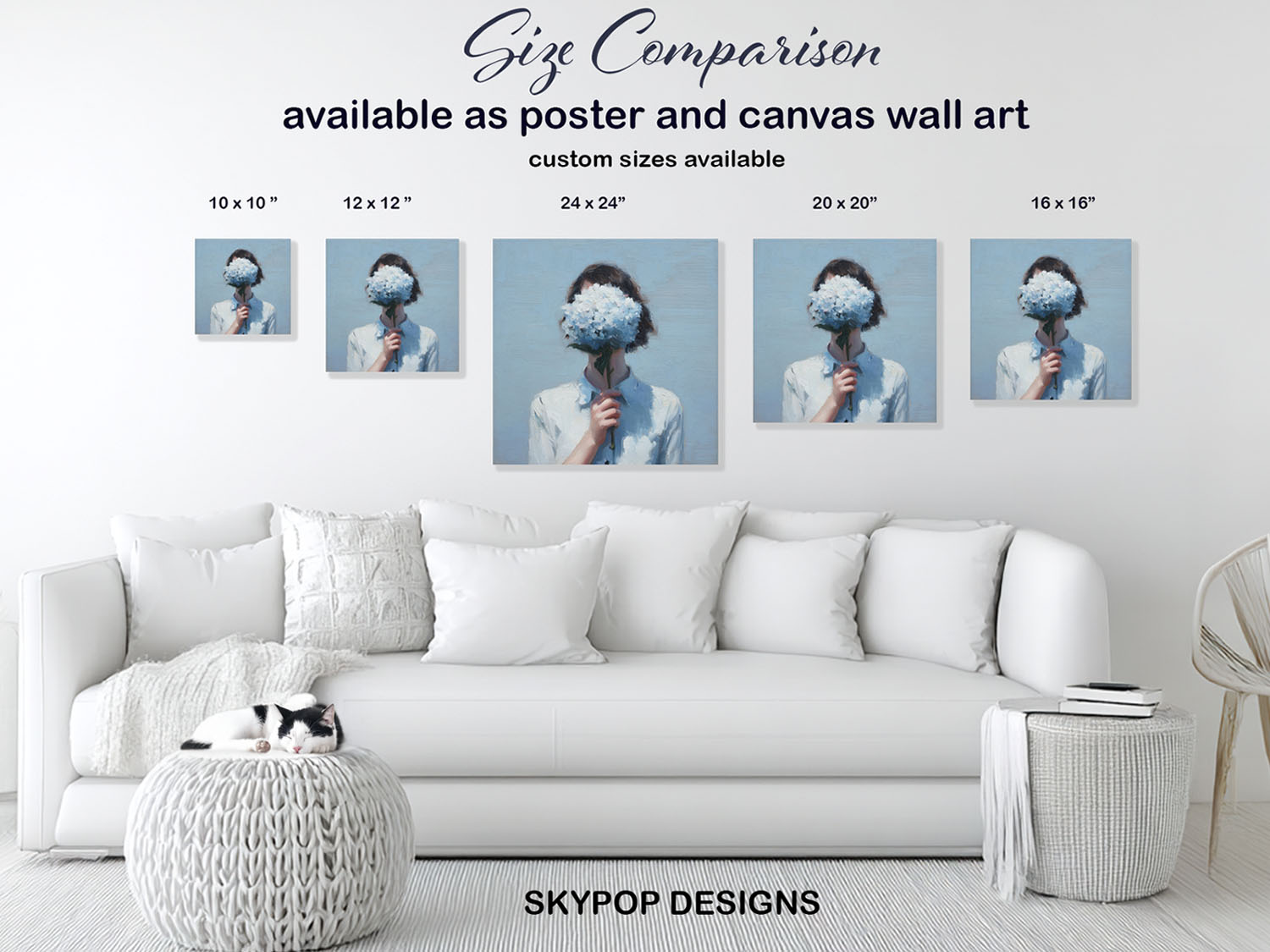 7.jpg Woman Holding Hydrangea Art