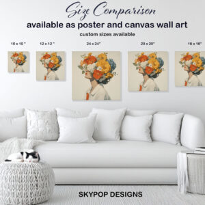 Floral Crown Woman Art