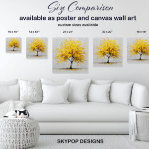 Golden Autumn Tree Art