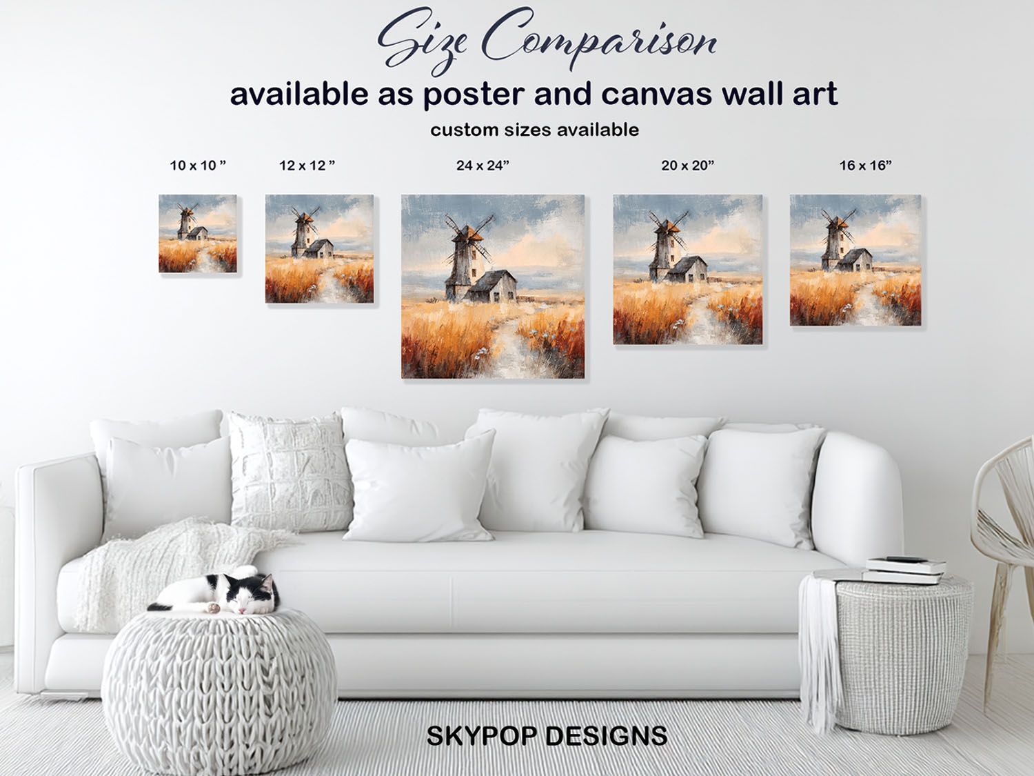 7.jpg Rustic Windmill Landscape Art