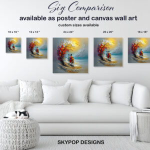 Family Bicycle Ride Art