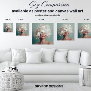 Peony Bloom Portrait Art