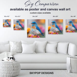 Bluebird On Flower Art