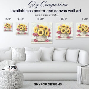 Sunflower Harvest Crate Art