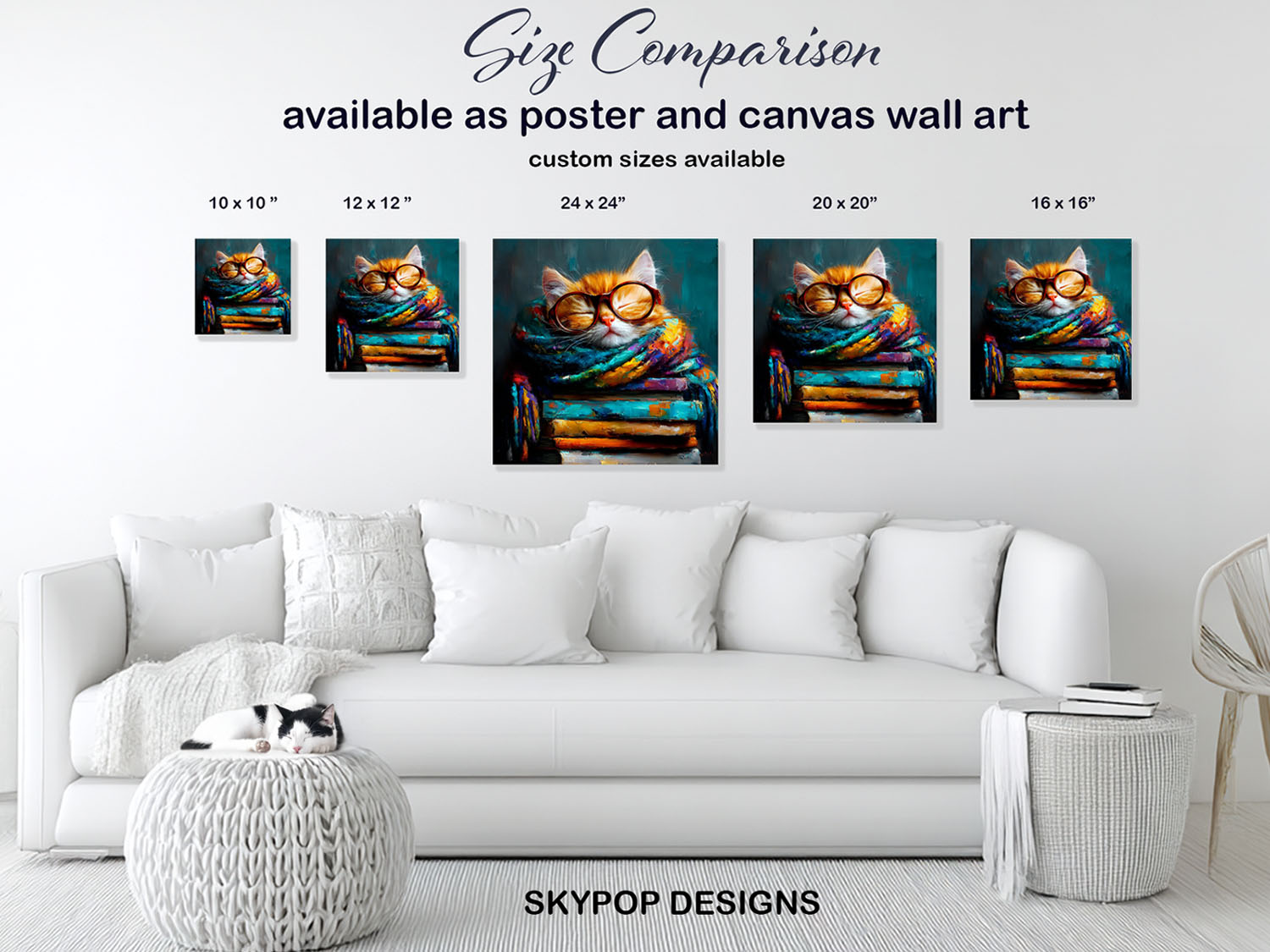 7.jpg Cat Reading Art