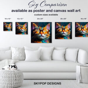 Cat With Glasses Art