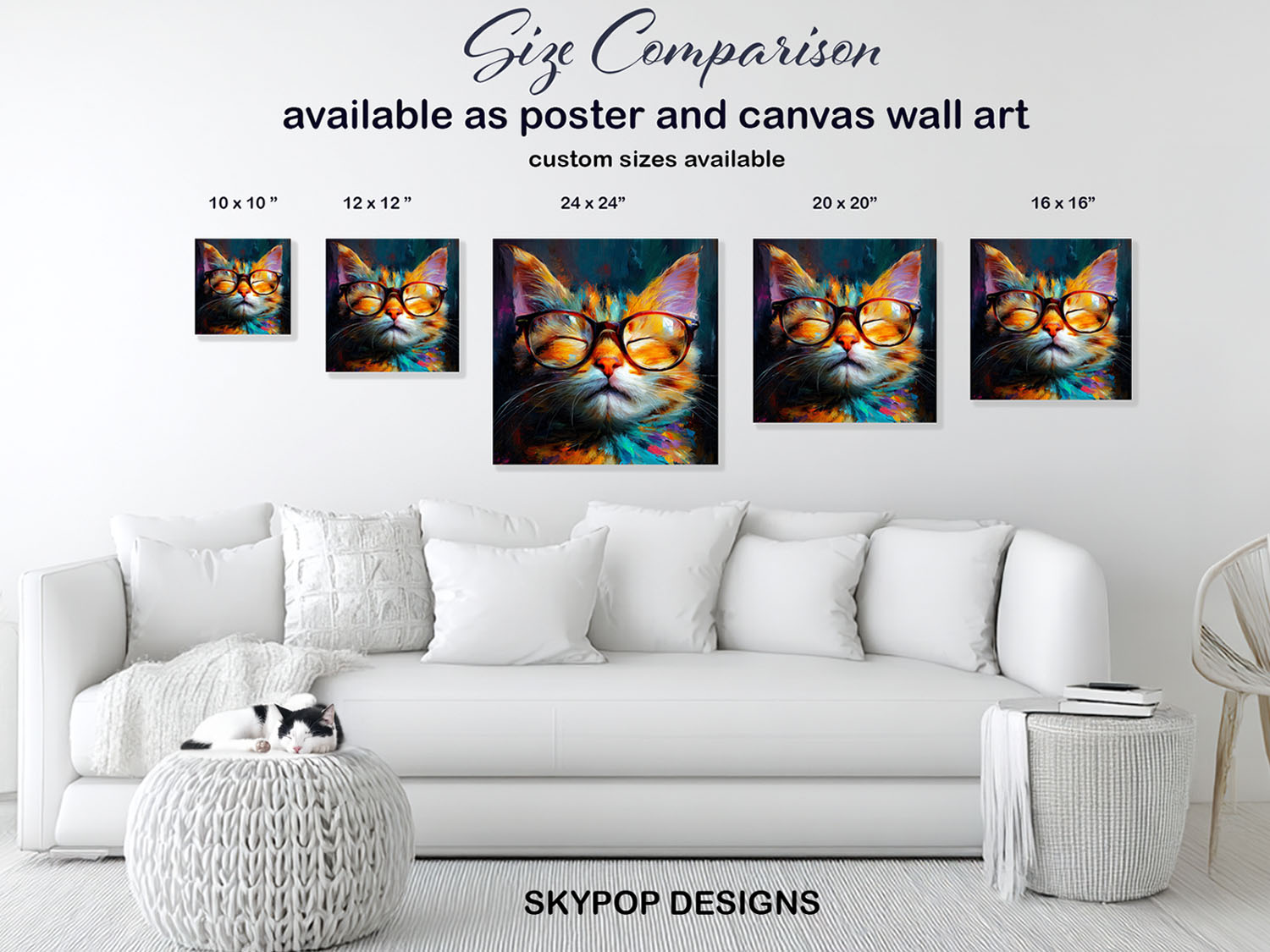 7.jpg Cat With Glasses Art