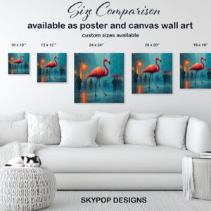 Flamingo City Strut Art