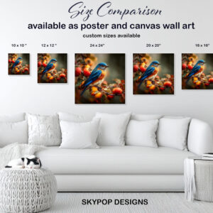 Bluebird Persimmon Art