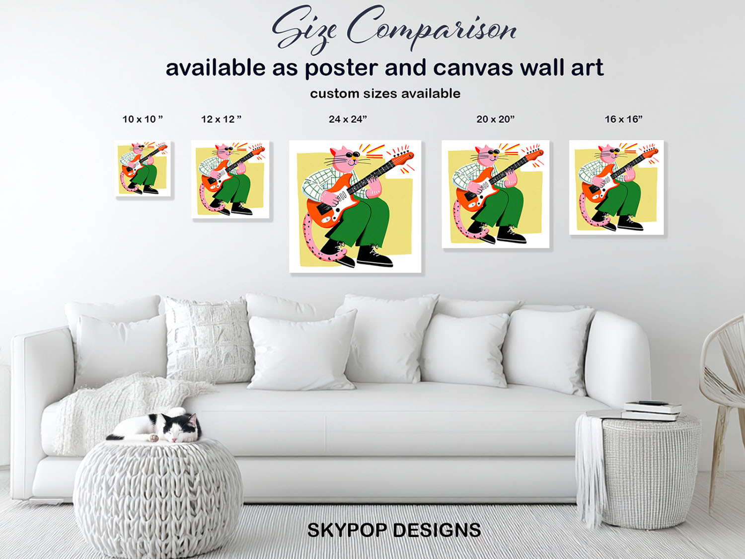 7.jpg Cat Guitarist Art