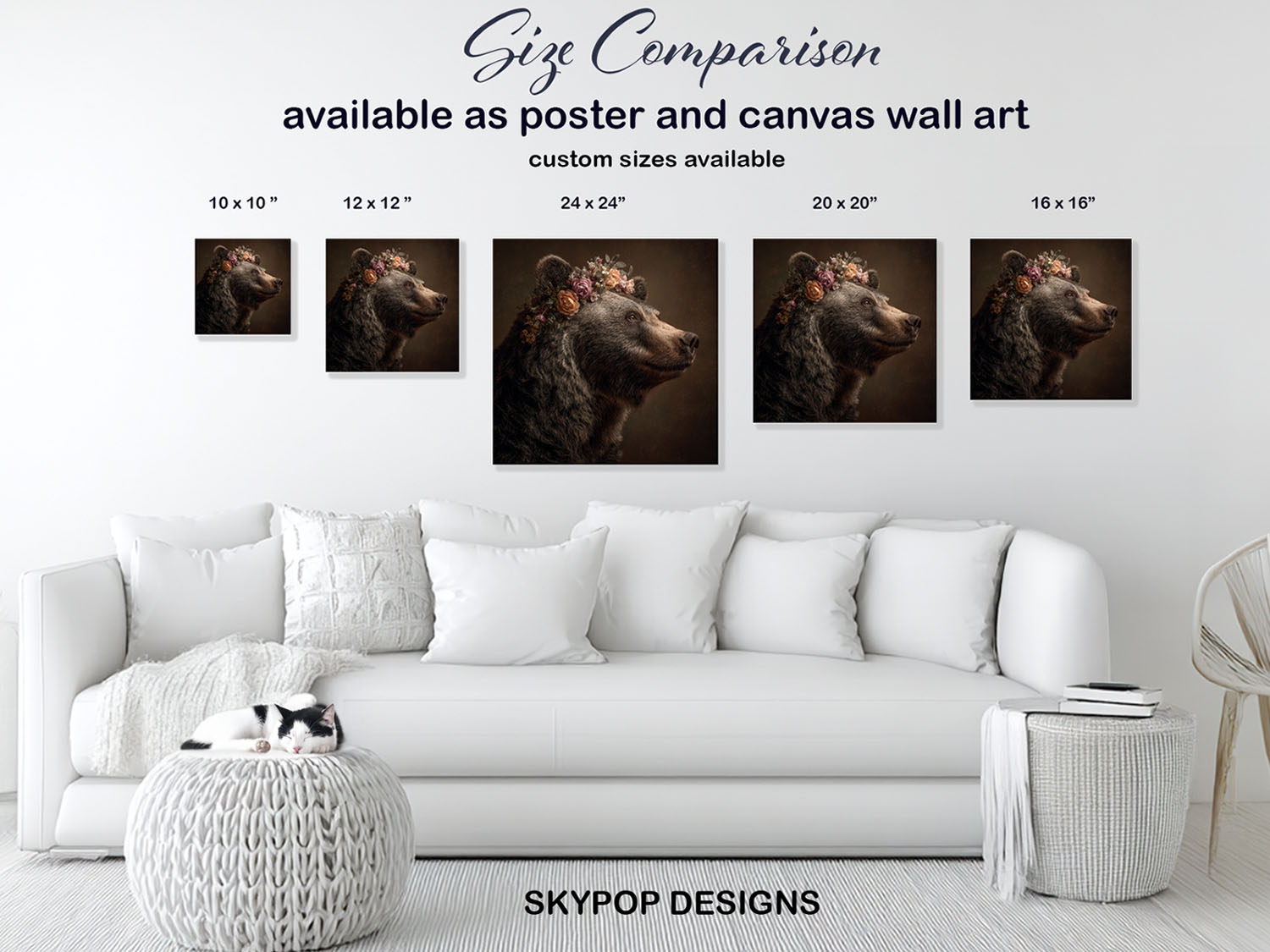 7.jpg Bear with Flowers Crown Art