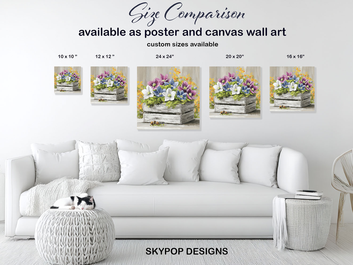 7.jpg Hellebore Flowers Wooden Crate Art