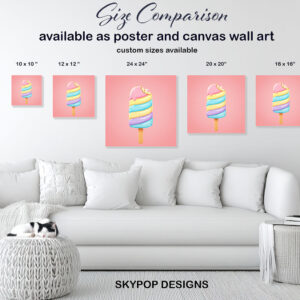 Rainbow Swirl Ice Cream Art