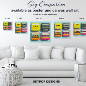 Retro Cassette Tape Art