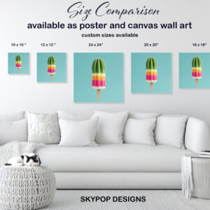 Cactus Ice Cream Art