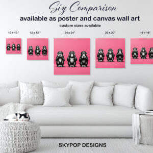 Chimpanzee See No Evil Hear No Evil Speak No Evil Art