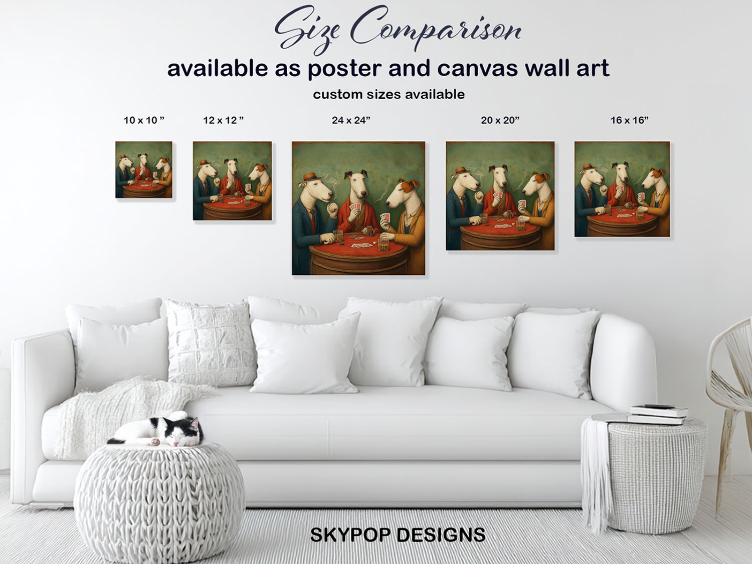 7.jpg Bull Terrier Dog Poker Art