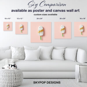 Golden Marble Ice Pop Art