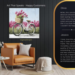 Bicycle With Tulips Art