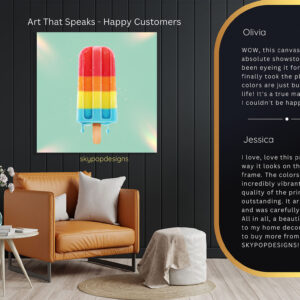 Rainbow Popsicle Art