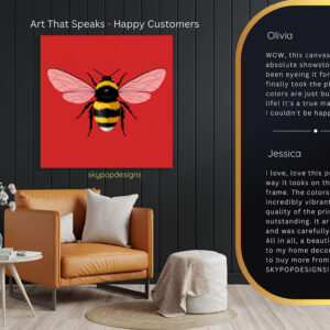 Bee Art Poster or Canvas