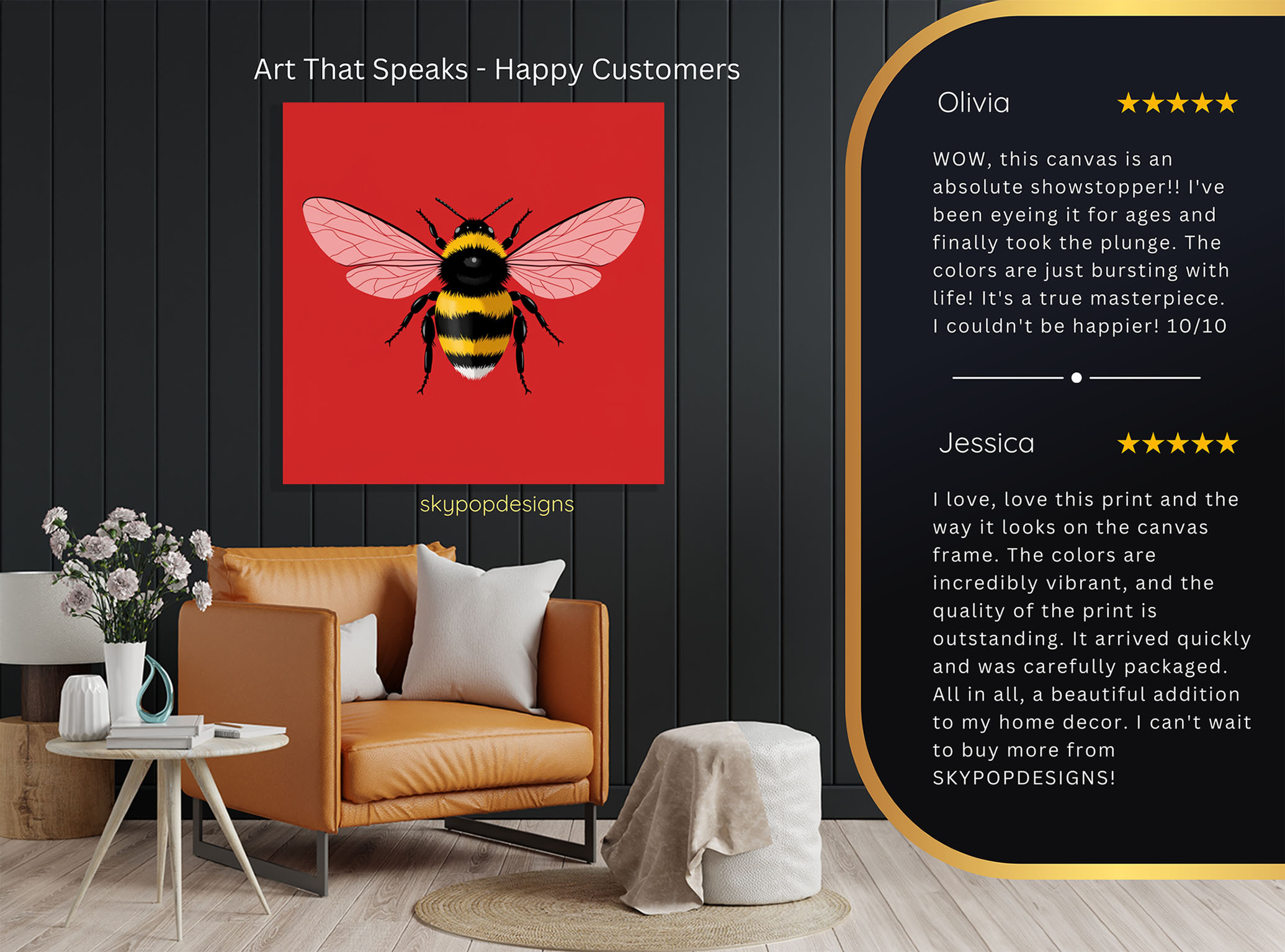 8.jpg Bee Art Poster or Canvas