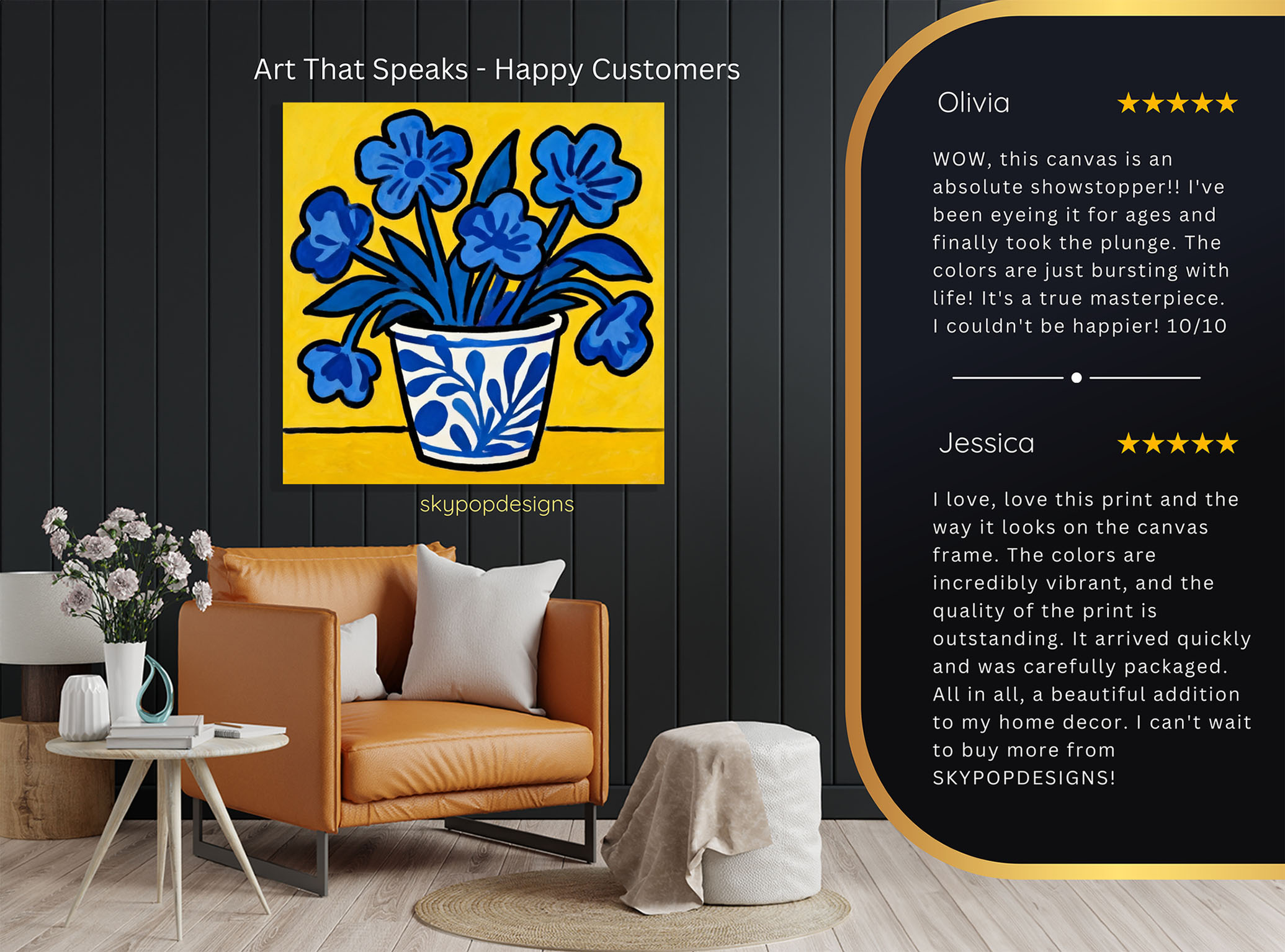 8.jpg Blue Flower Art