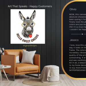 Donkey with Glasses Art