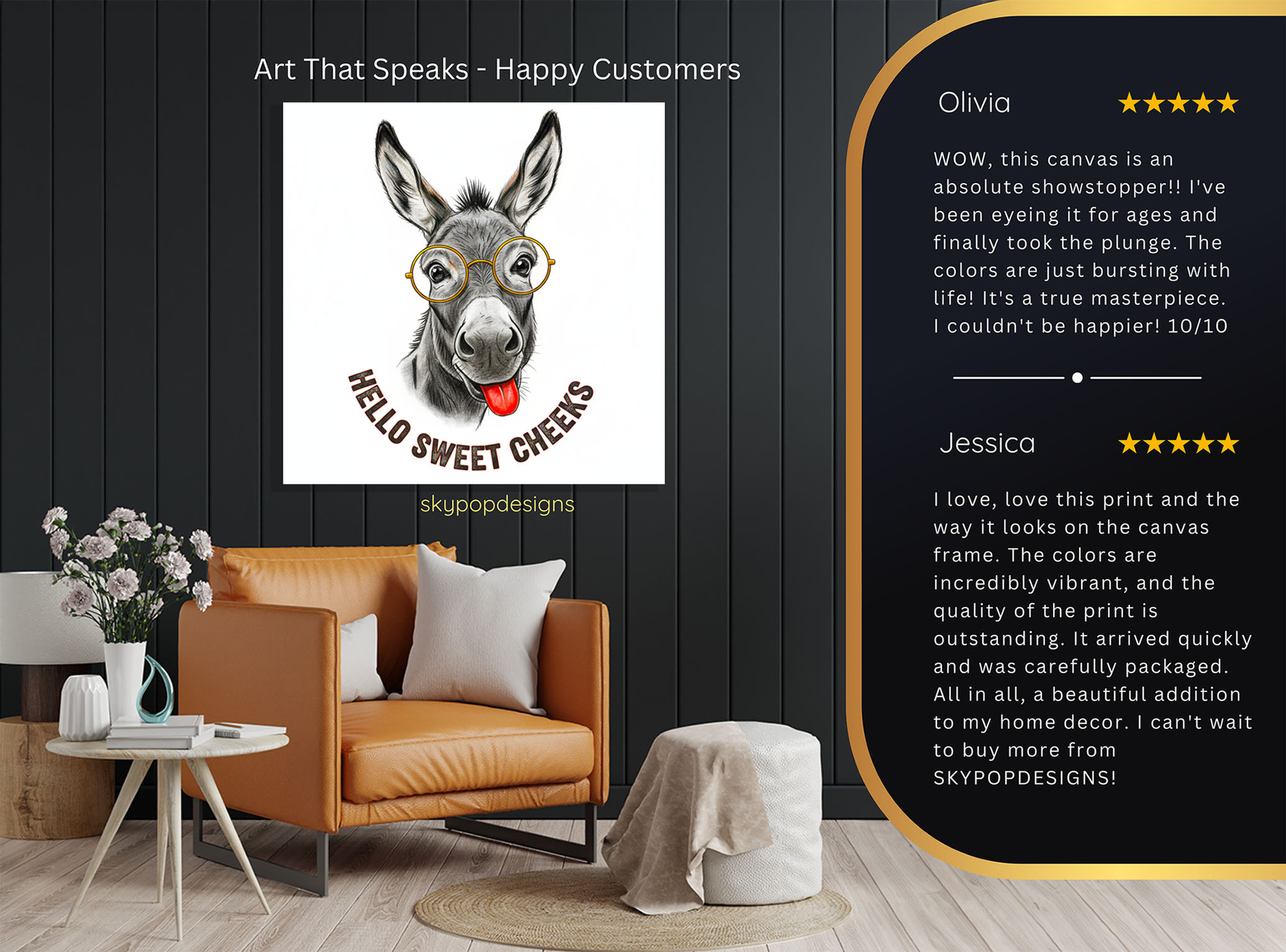 8.jpg Donkey with Glasses Art