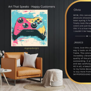 Retro Game Controller Art