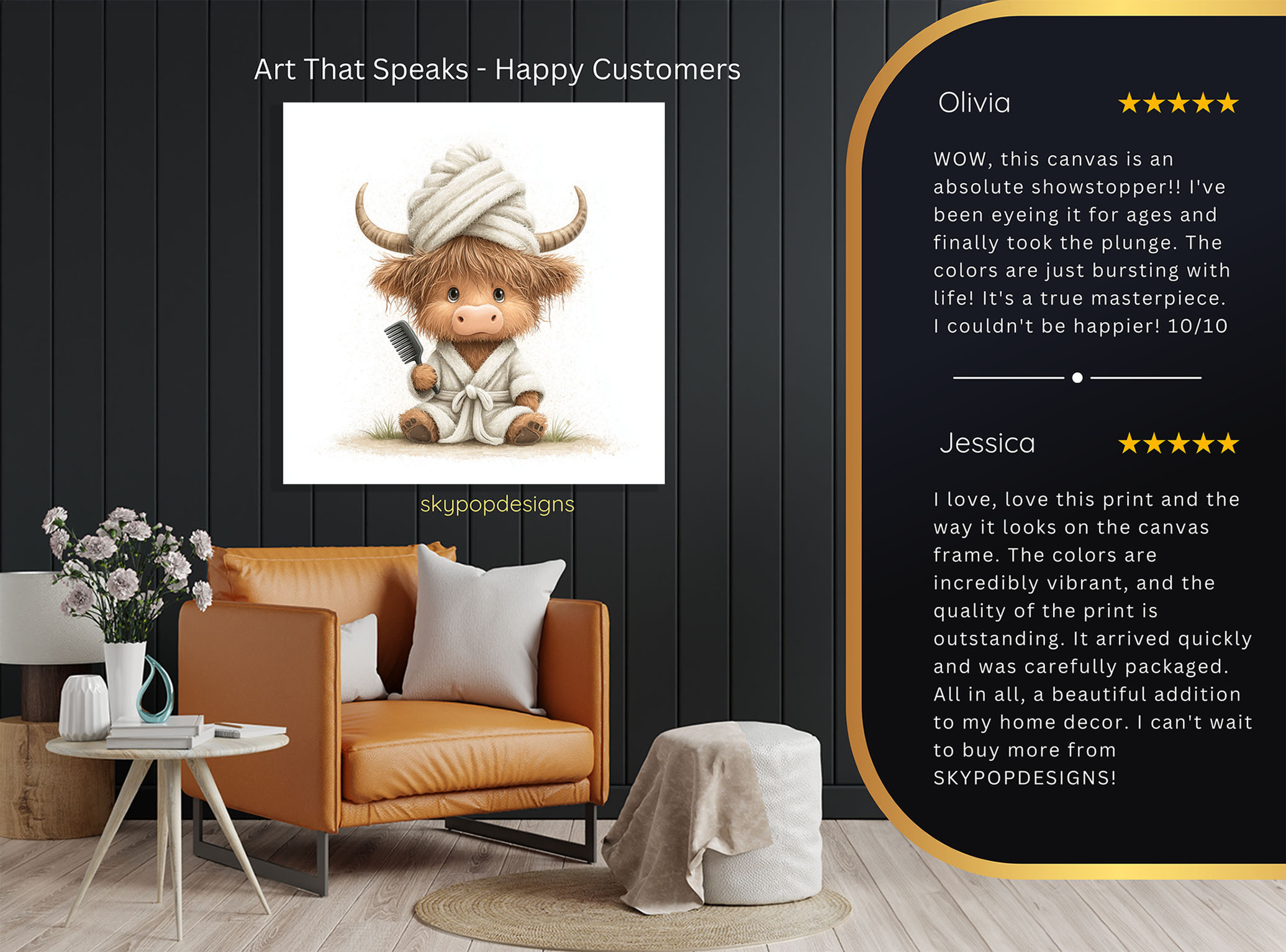 8.jpg Highland Cow Art